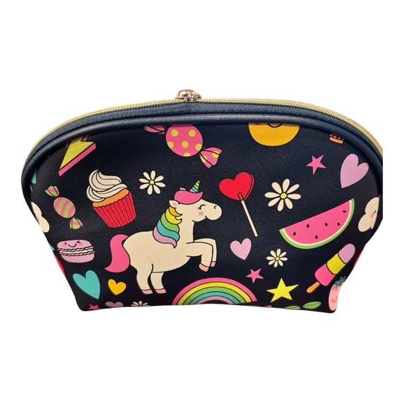 C & J Unicorn and Fruit Cosmetic Bag - Picture 2 of 2